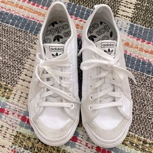White Adidas Nizza Sneakers Mens Size 6